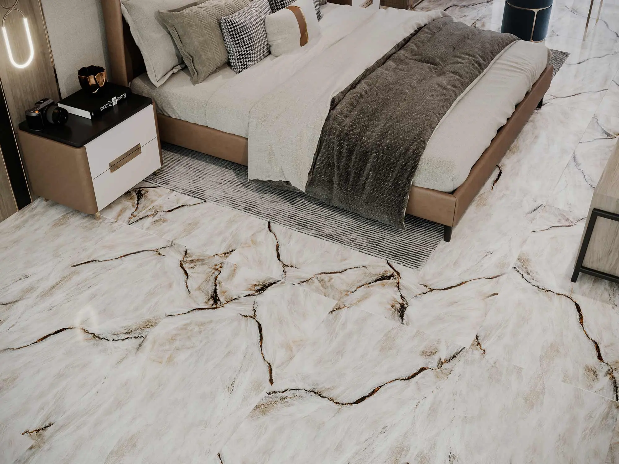 Revêtement de sol de chambre à coucher avec du parterre fabriqué en Tunisie